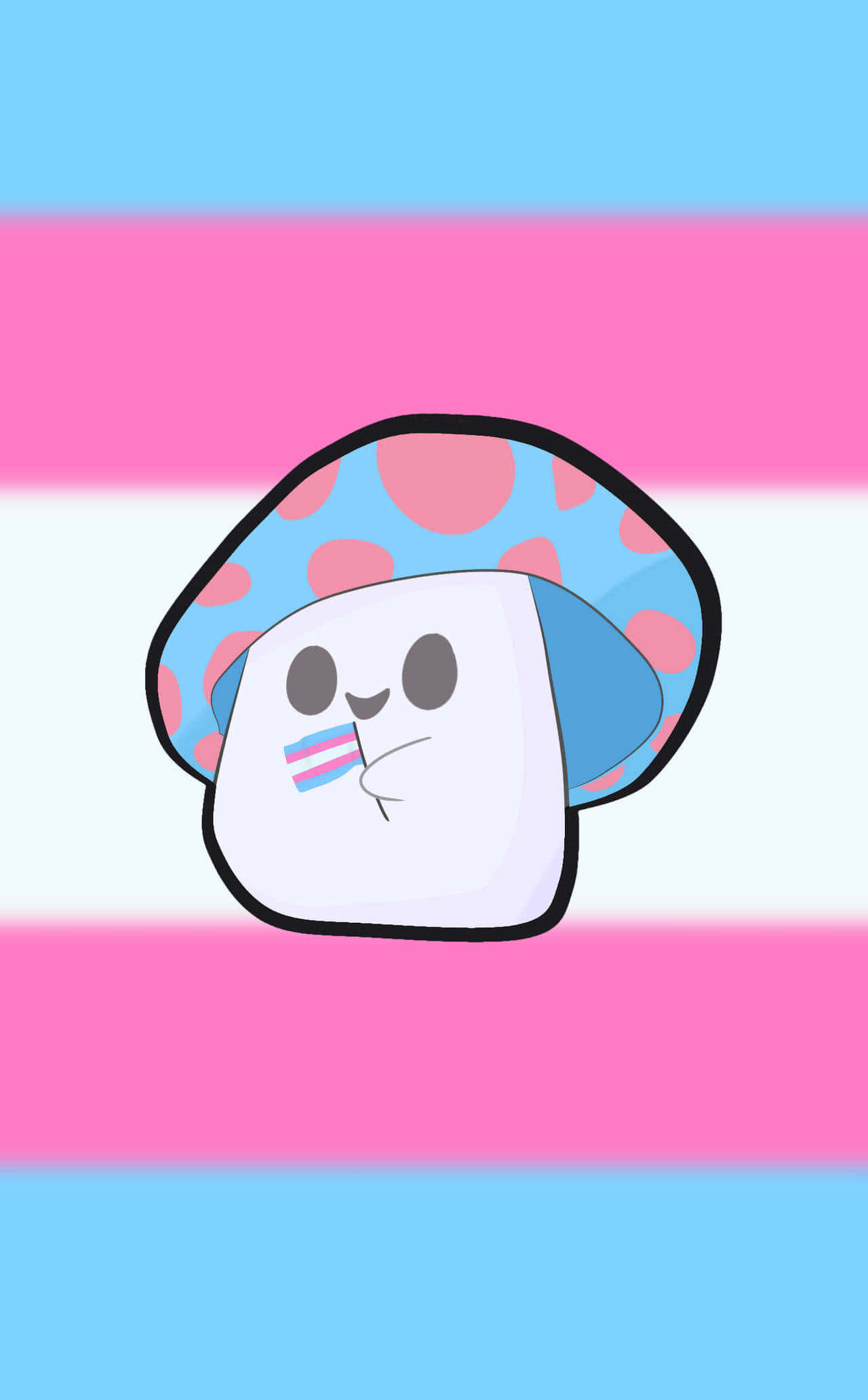 trans flag, pink blue and white striped background, blue cap, Full HD Phone Wallpaper