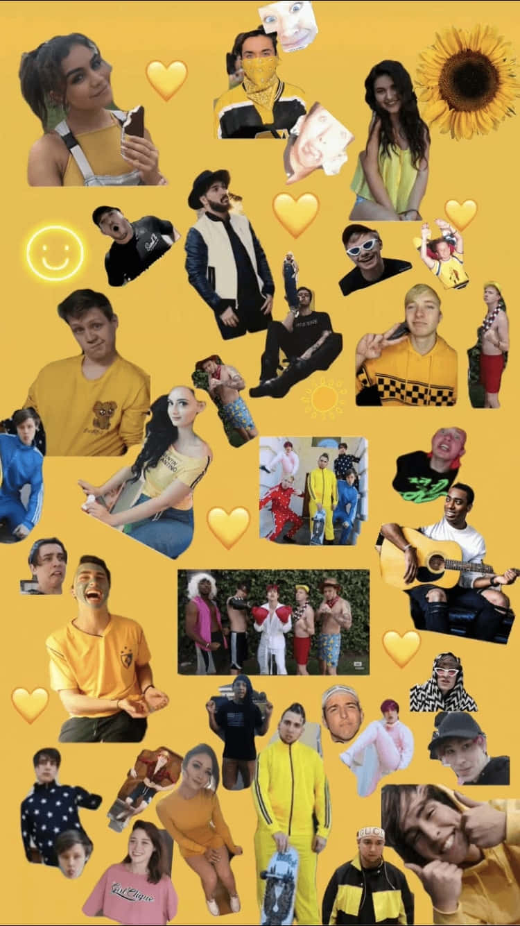 Trap House, yellow, hearts, HD Phone Wallpaper