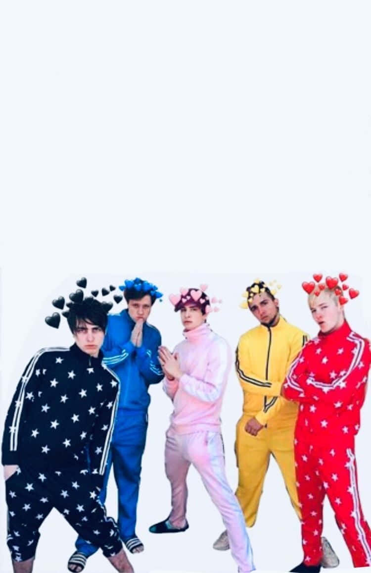 Trap House, star-patterned tracksuits, heart headpieces, SD Phone Wallpaper
