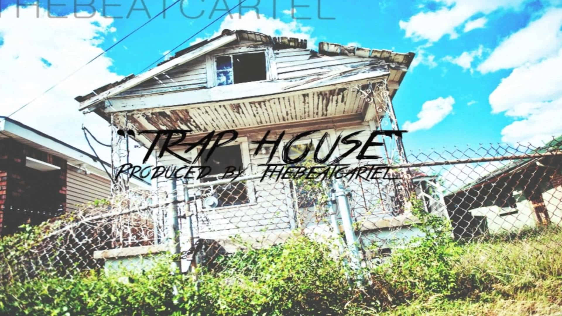 Trap House, chain-link fence, dilapidated wooden house, Full HD Desktop Wallpaper