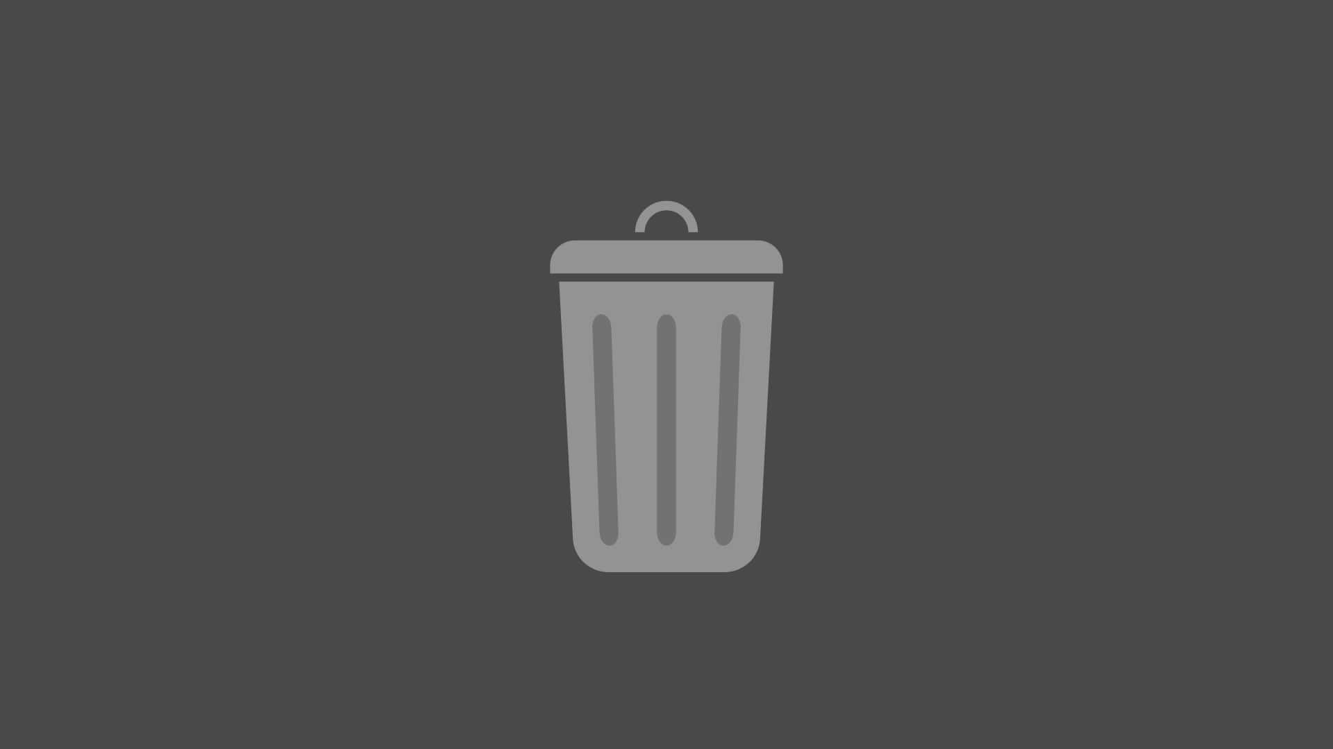 minimalist, vector art icon, trash can, Full HD Desktop Wallpaper