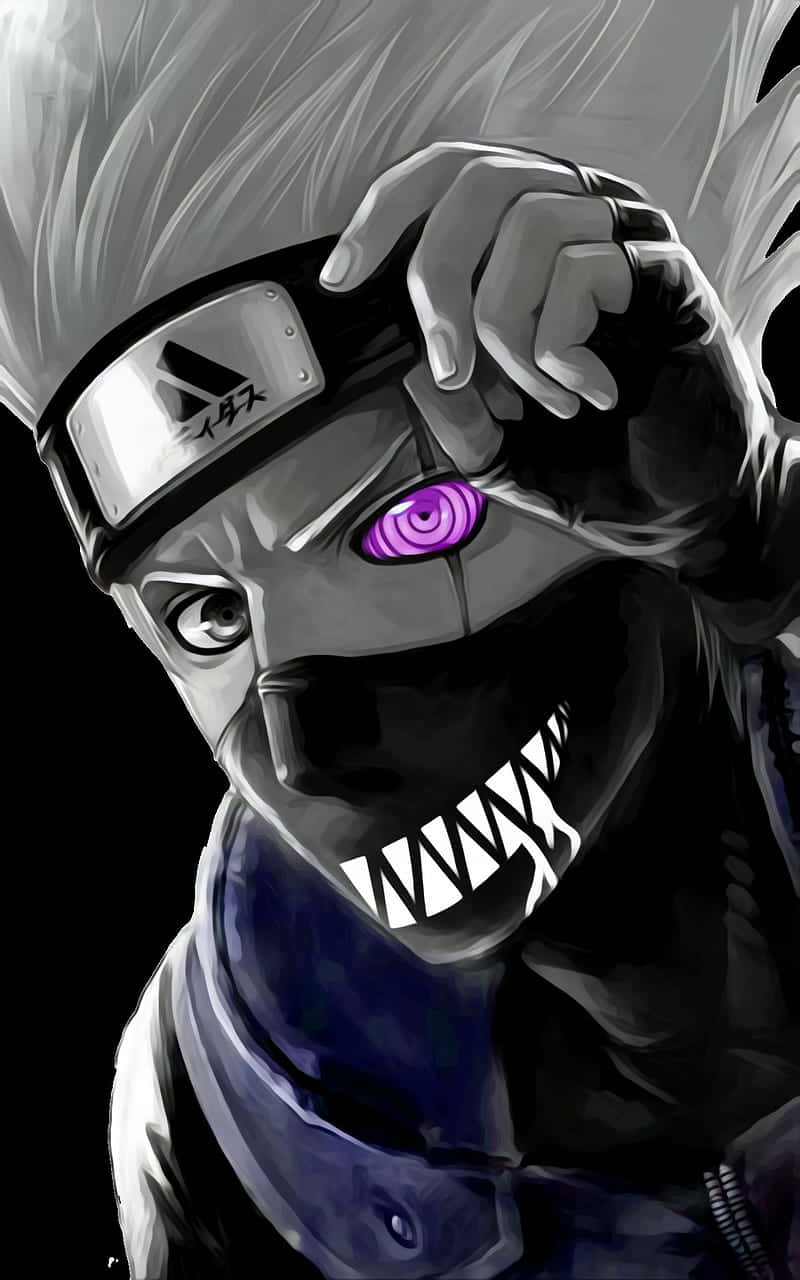 Trash Gang, spiky white hair, purple spiral eye, HD Phone Wallpaper