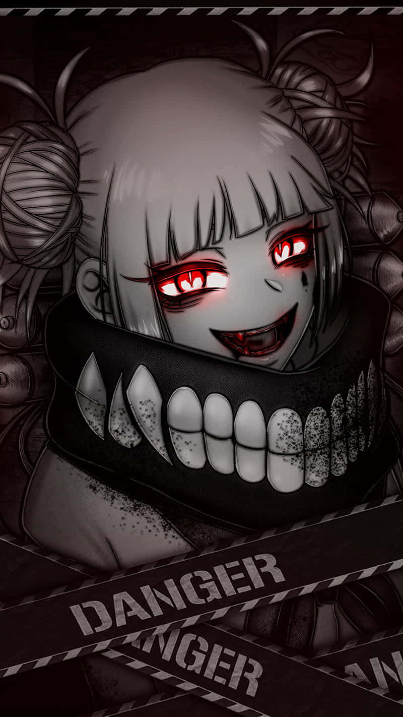 Trash Gang, creepy girl, glowing red eyes, HD Phone Wallpaper