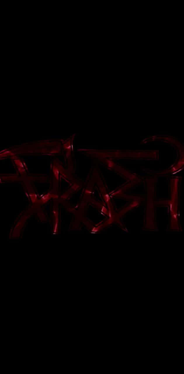 Trash Gang, black background, glowing red stylized text, HD Phone Wallpaper