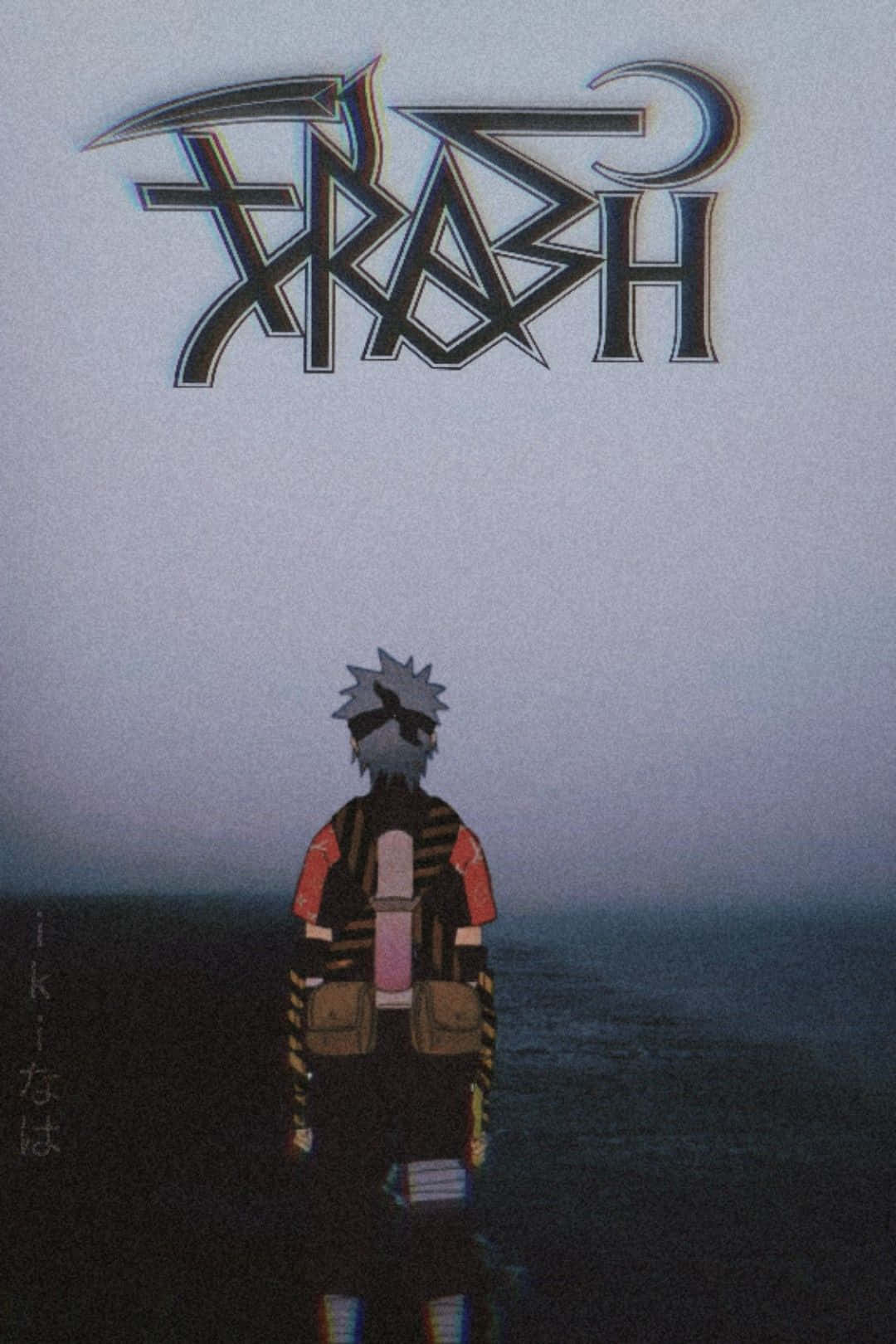 Trash Gang, spiky-haired anime character, striped outfit, HD Phone Wallpaper