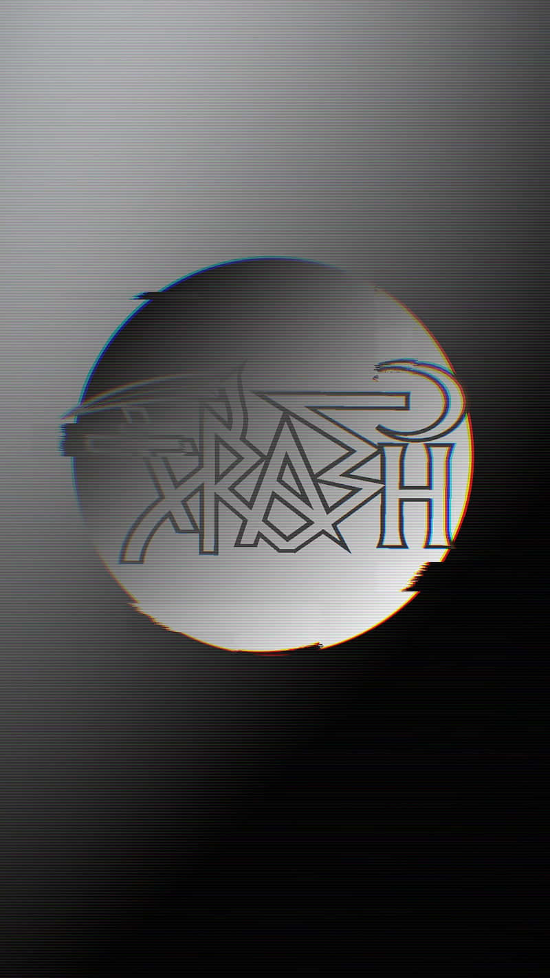 Trash Gang, glitchy circular logo, stylized text, HD Phone Wallpaper