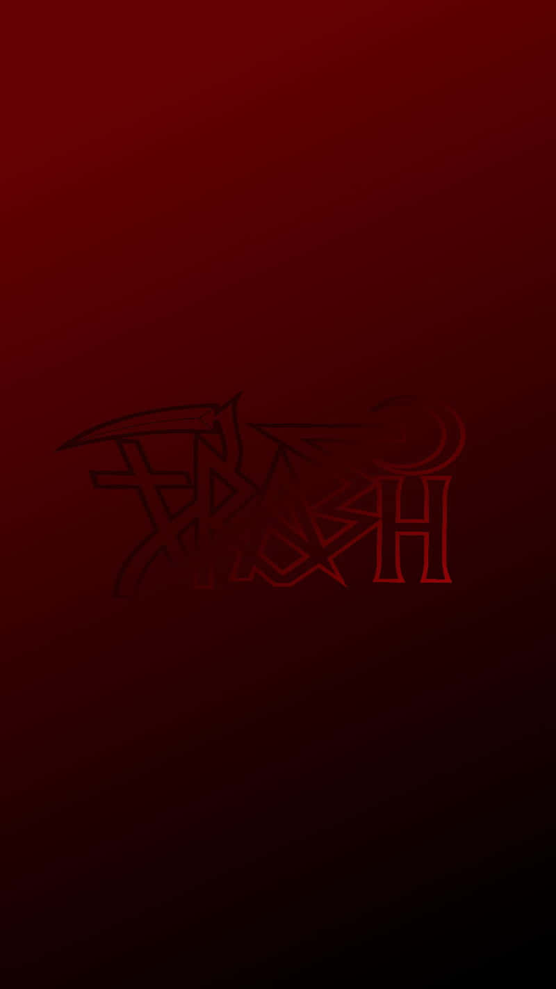 Trash Gang, red gradient, glowing logo, HD Phone Wallpaper