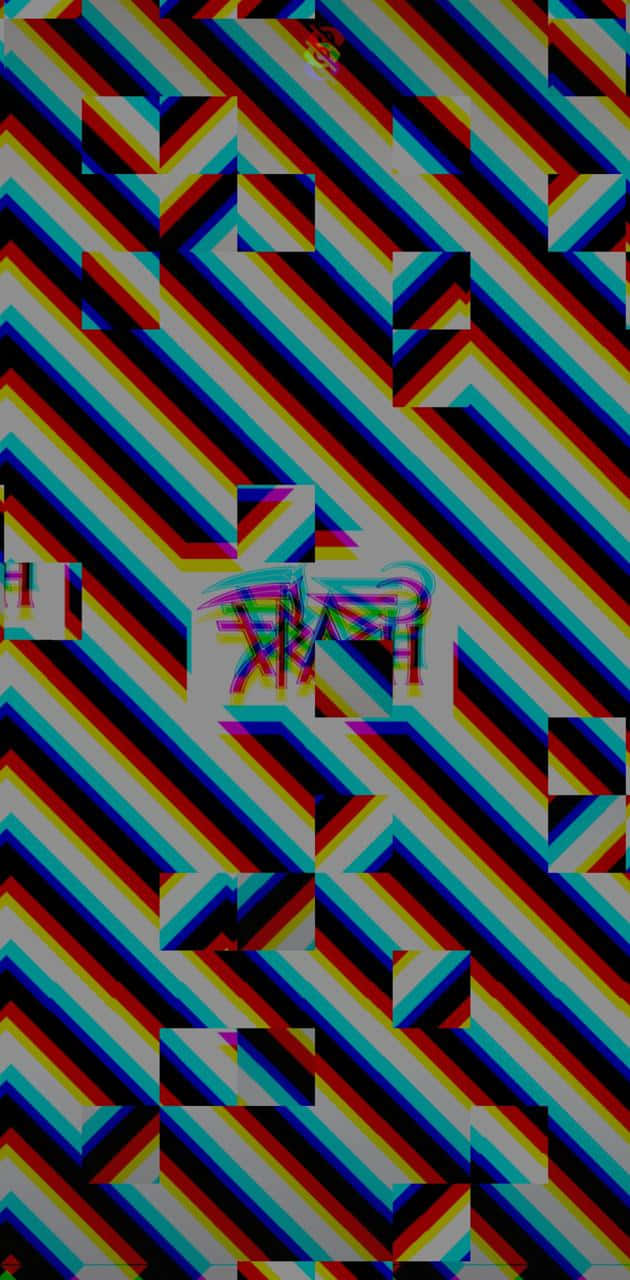 Trash Gang, glitch art, diagonal stripes, HD Phone Wallpaper