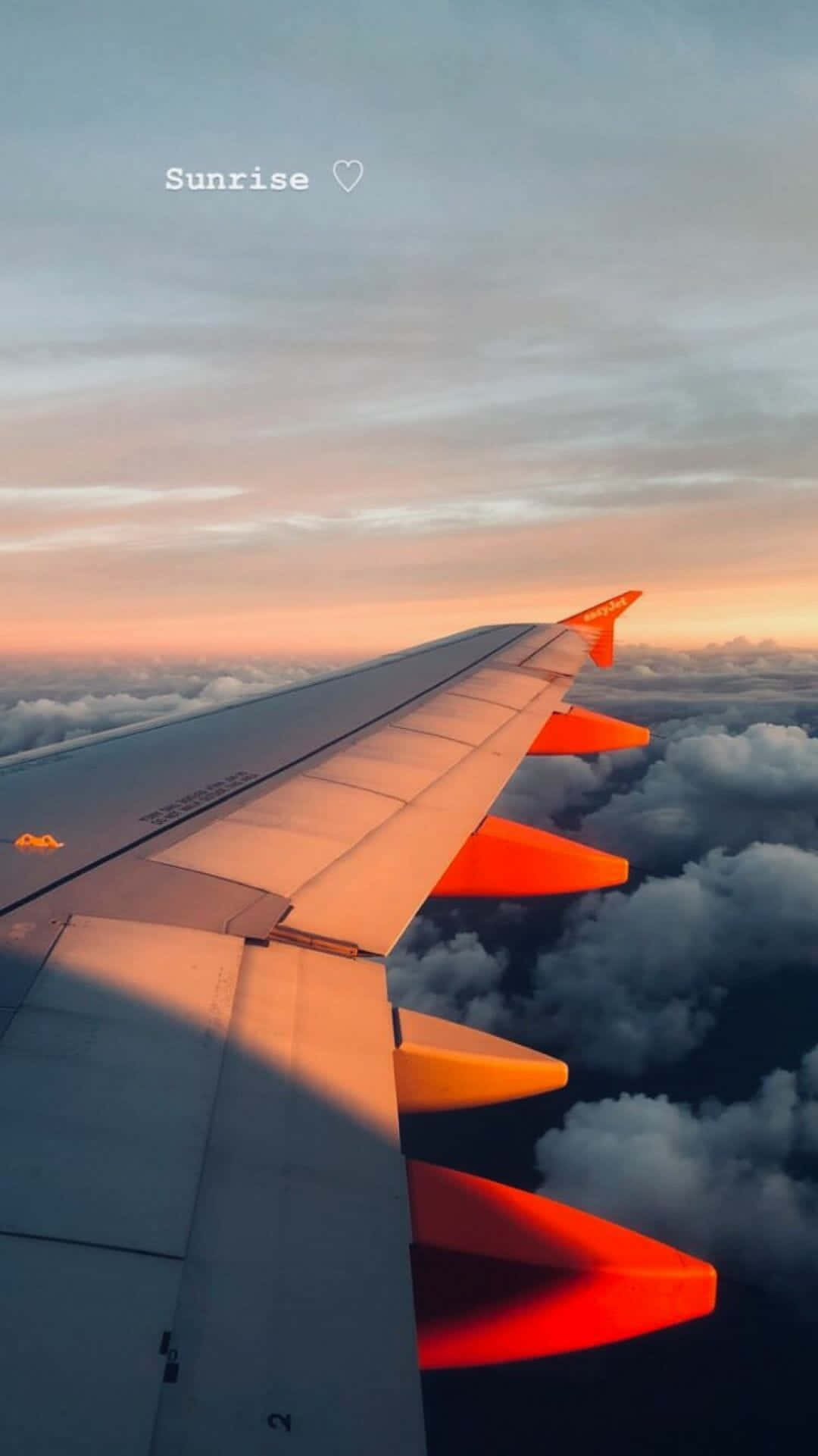 Travel Aesthetic Phone, aircraft wing, orange, Full HD Phone Wallpaper