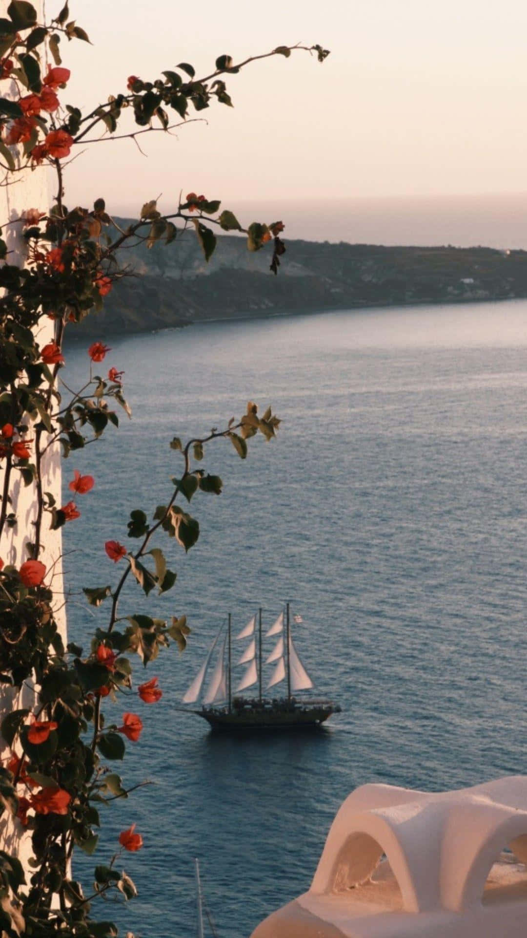 Travel Aesthetic Phone, sailboat, calm blue waters, Full HD Phone Wallpaper