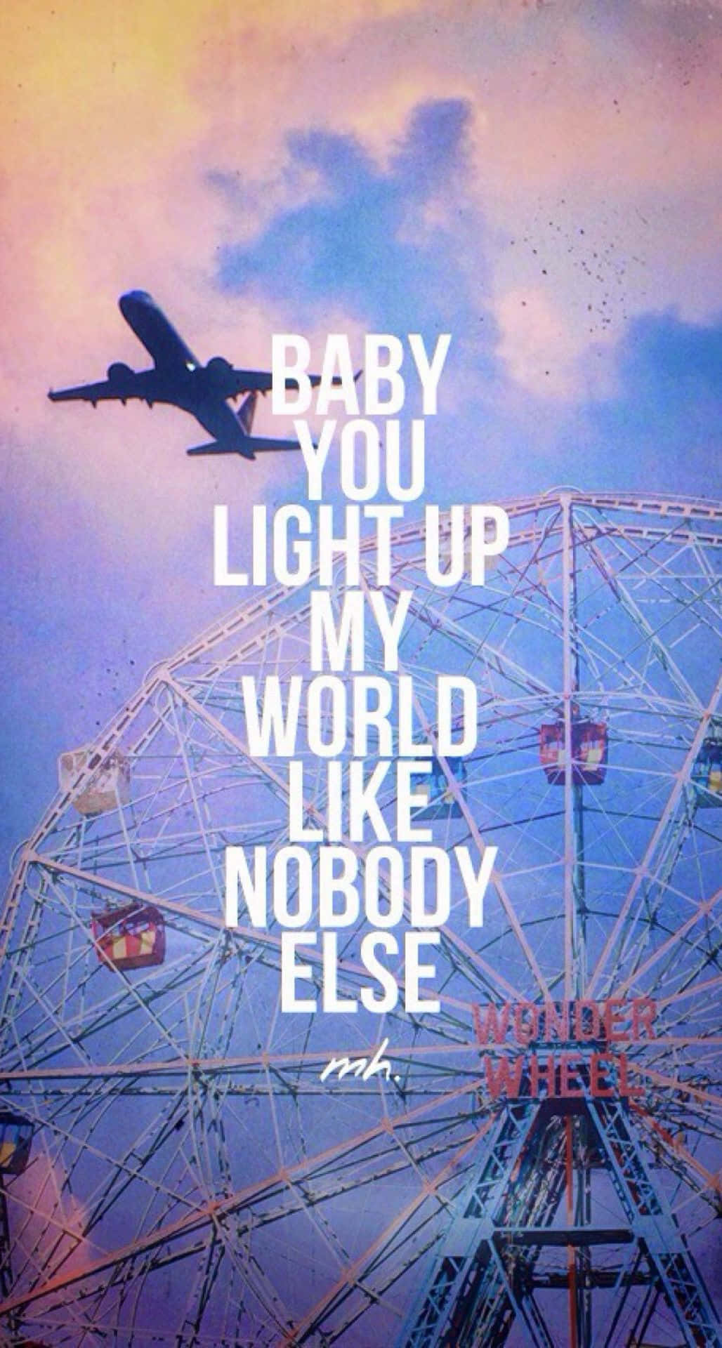 iPhone, airplane, Ferris wheel, Full HD Phone Wallpaper