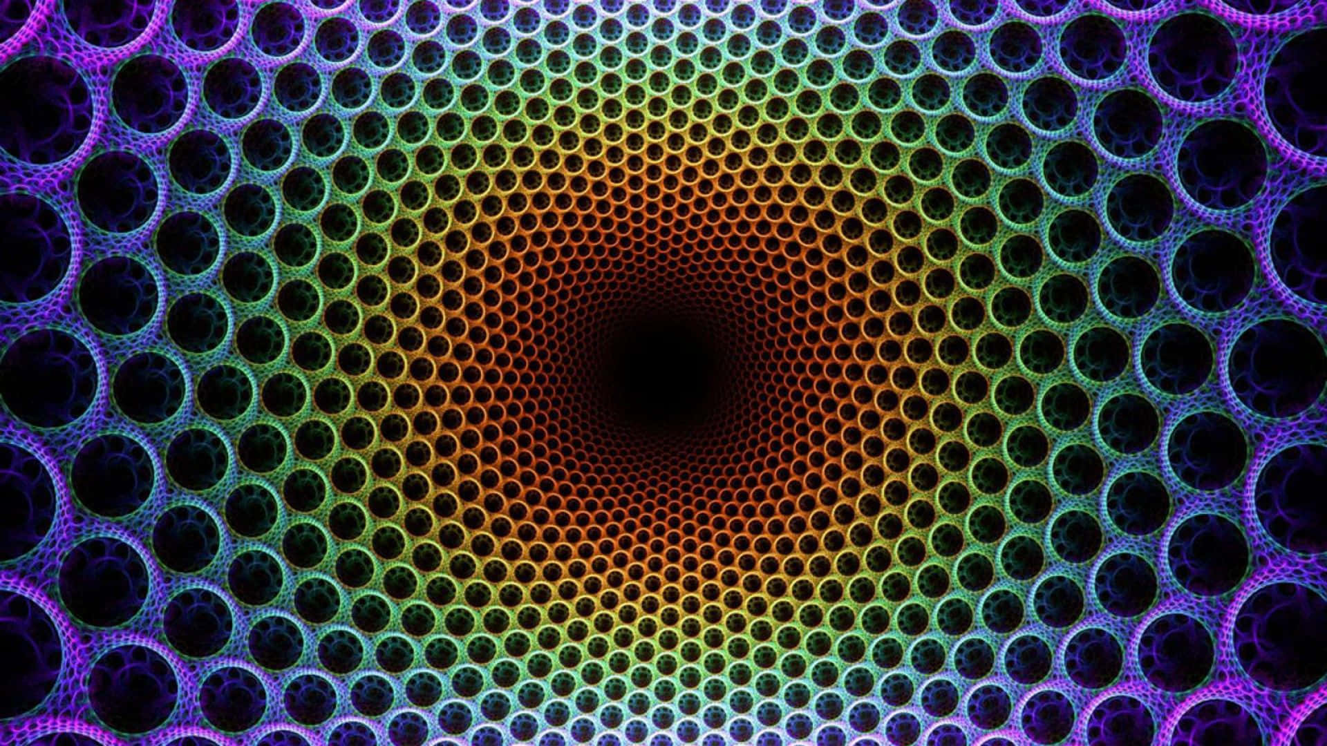 Traveler, digital tunnel, concentric circles, Full HD Desktop Wallpaper