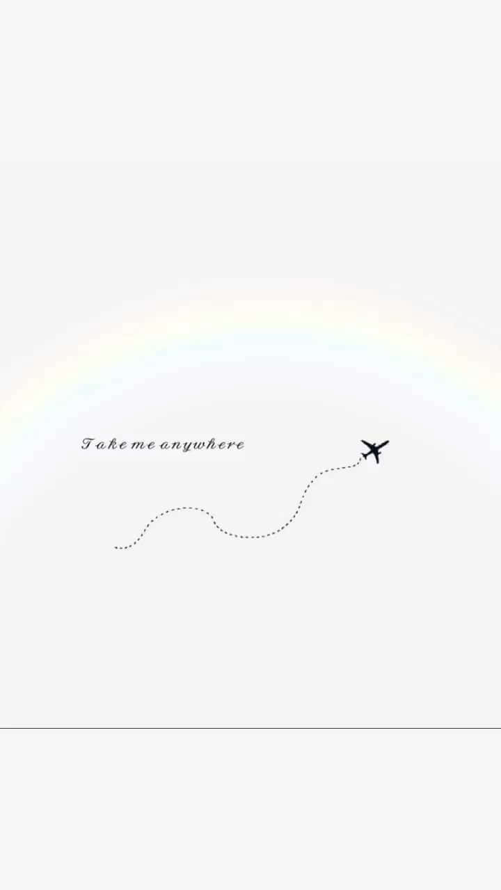 minimalist travel concept, black airplane, dotted trail, HD Phone Wallpaper