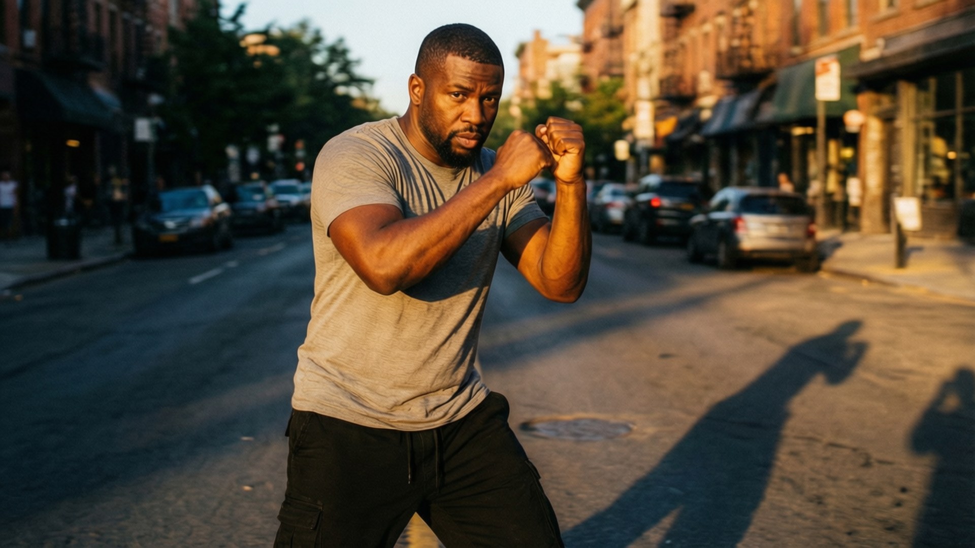 Travis Fulton, street, sunset, Full HD Desktop Wallpaper