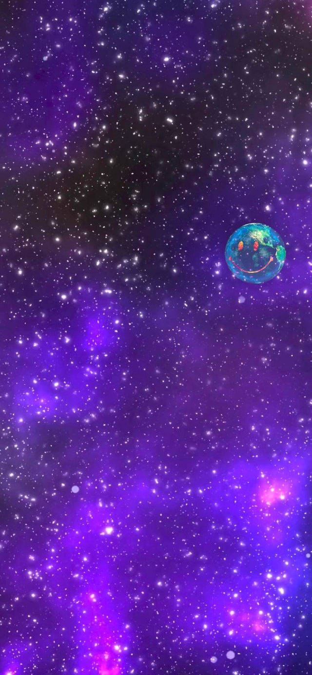 Travis Scott Aesthetic, vibrant purple starfield, glowing cosmic dust, HD Phone Wallpaper