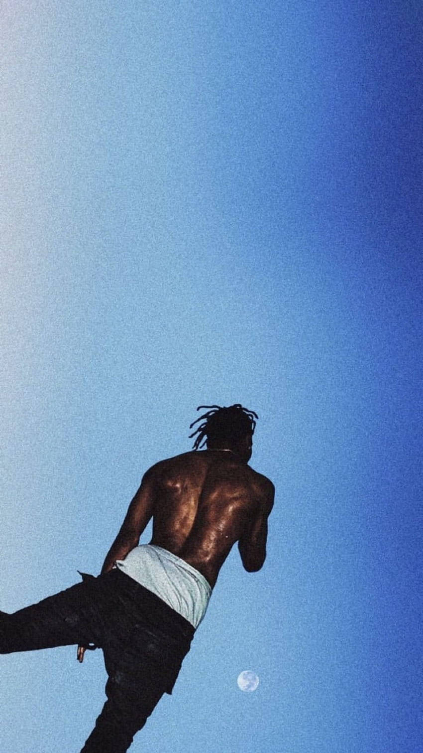 Travis Scott Aesthetic, dreadlocks, vast blue sky, HD Phone Wallpaper