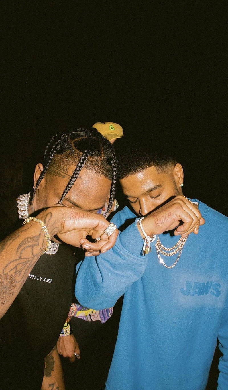 Travis Scott Aesthetic, dark and blue streetwear, jewelry, HD Phone Wallpaper
