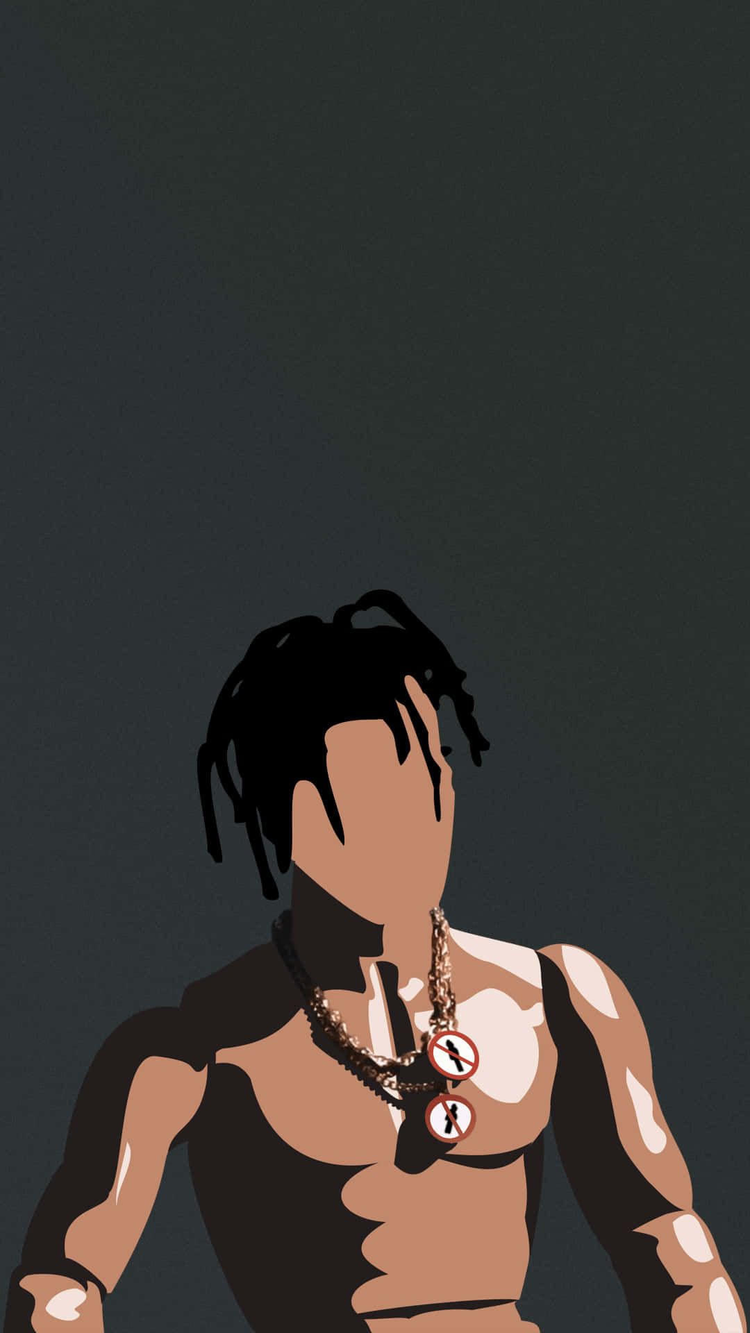 Travis Scott, cartoon form, dreadlocks, Full HD Phone Wallpaper