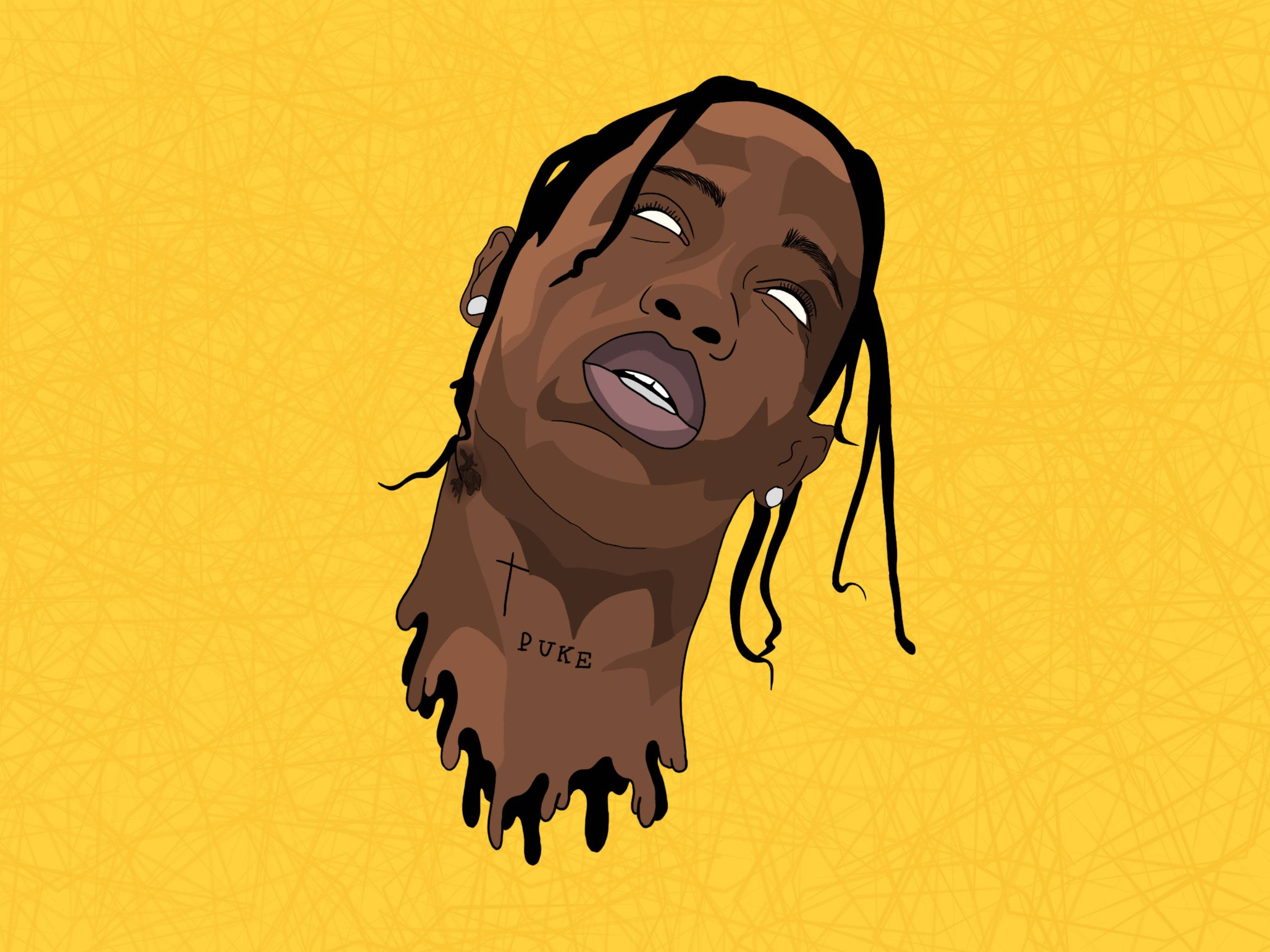 Travis Scott, dreadlocks, neck tattoos, 2K Desktop Wallpaper