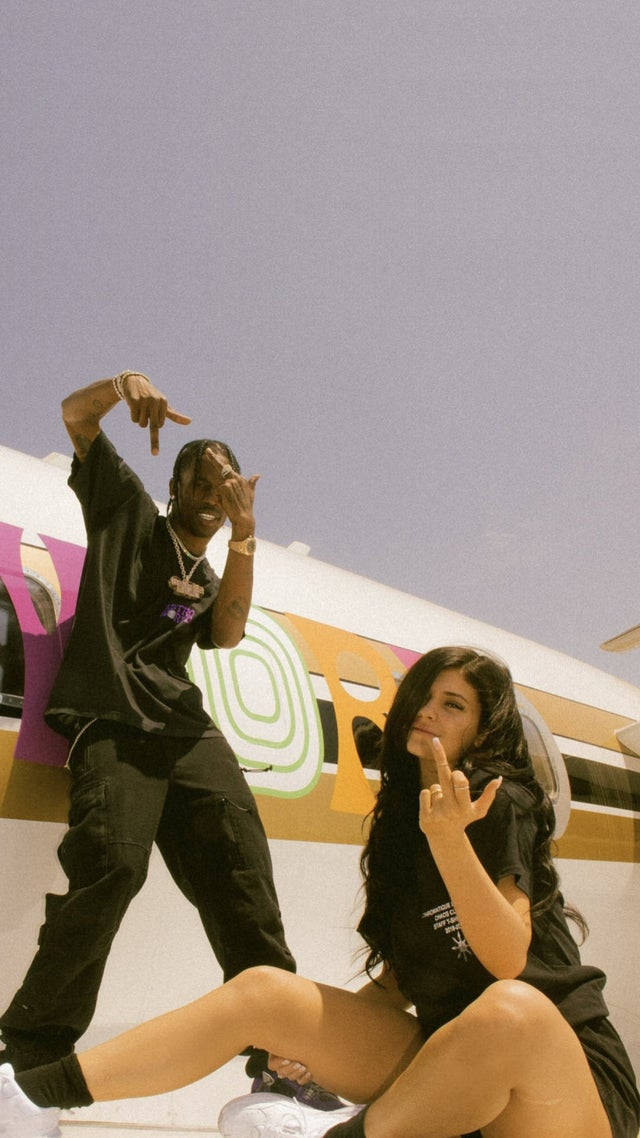 Astroworld, iPhone, colorful private jet, SD Phone Wallpaper