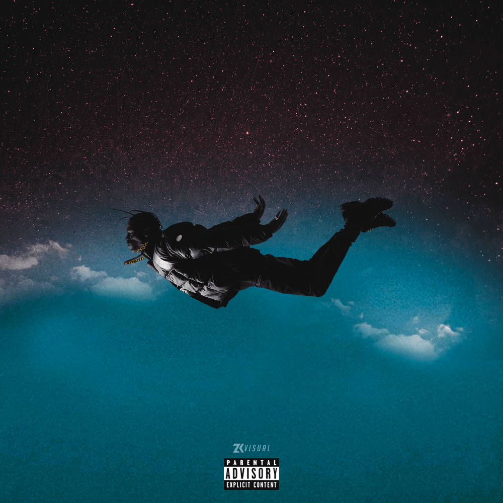 Travis Scott Astroworld, starry night sky, teal ocean, SD Desktop Wallpaper