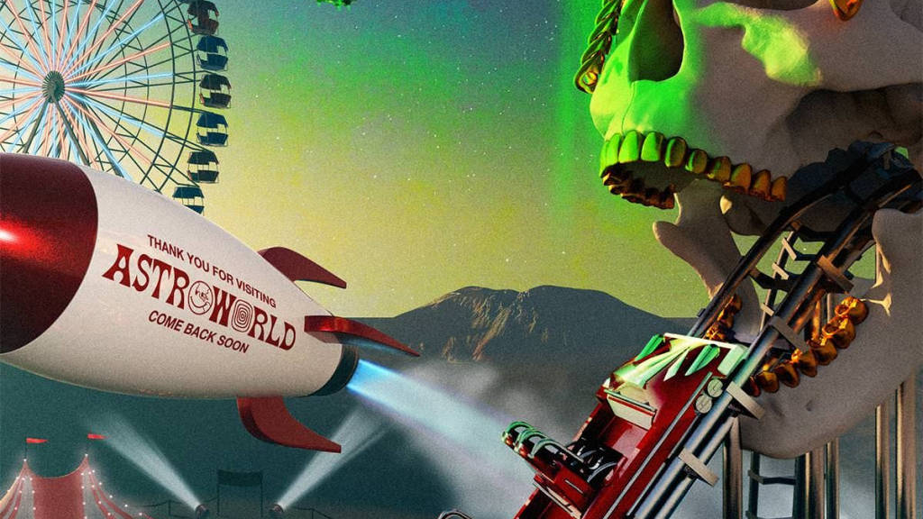 Travis Scott Astroworld, rocket, Thank You for Visiting AstroWorld, SD Desktop Wallpaper