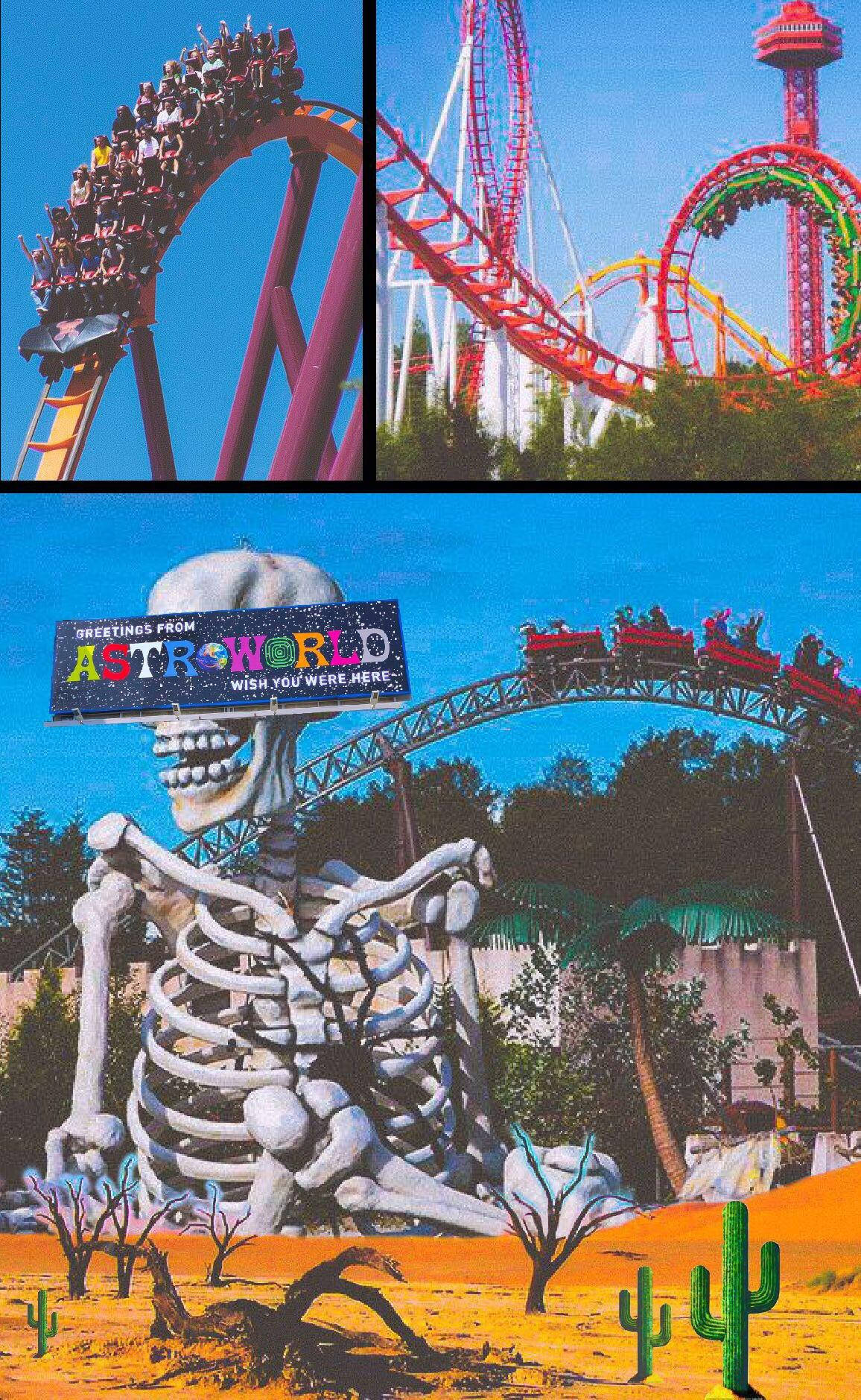 Astroworld, iPhone 11, roller coasters, HD Phone Wallpaper