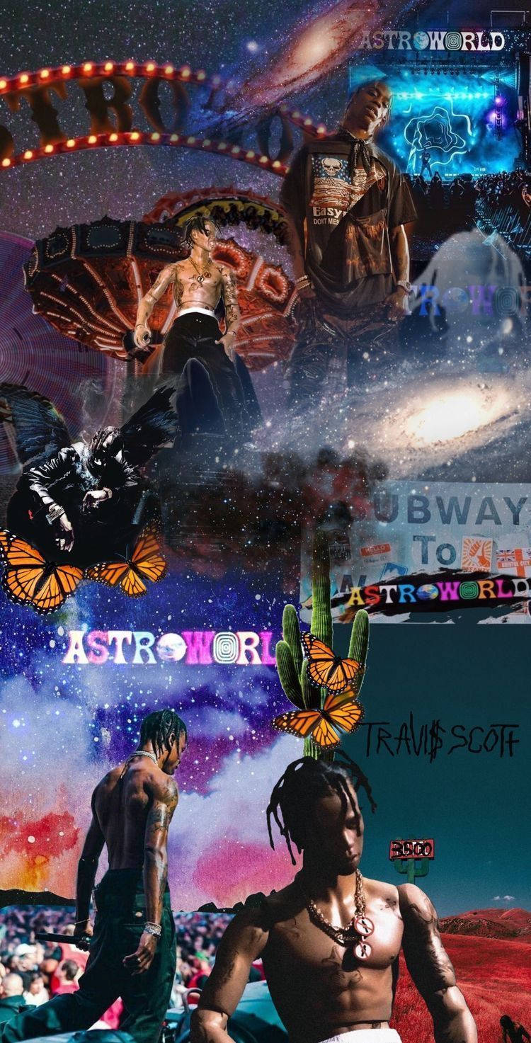 Astroworld, Travis Scott, neon signs, HD Phone Wallpaper