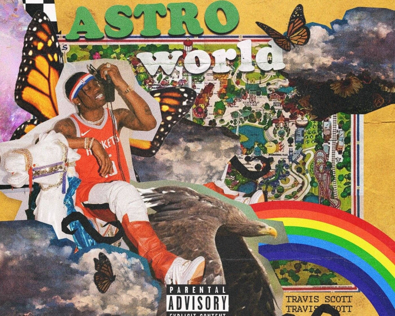 Travis Scott, Astroworld, rainbow, HD Desktop Wallpaper