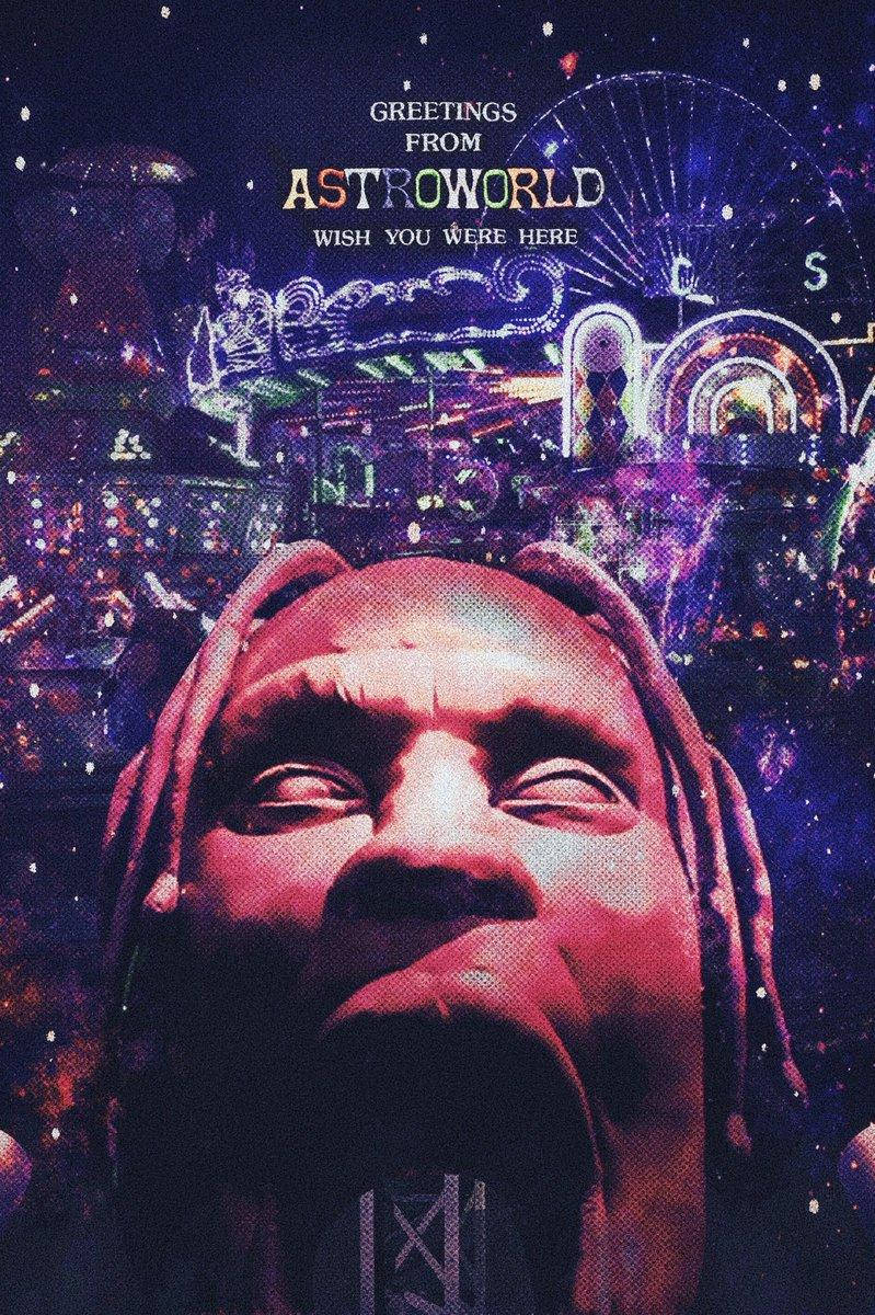 Travis Scott Astroworld, purple theme park, glowing carnival, SD Phone Wallpaper