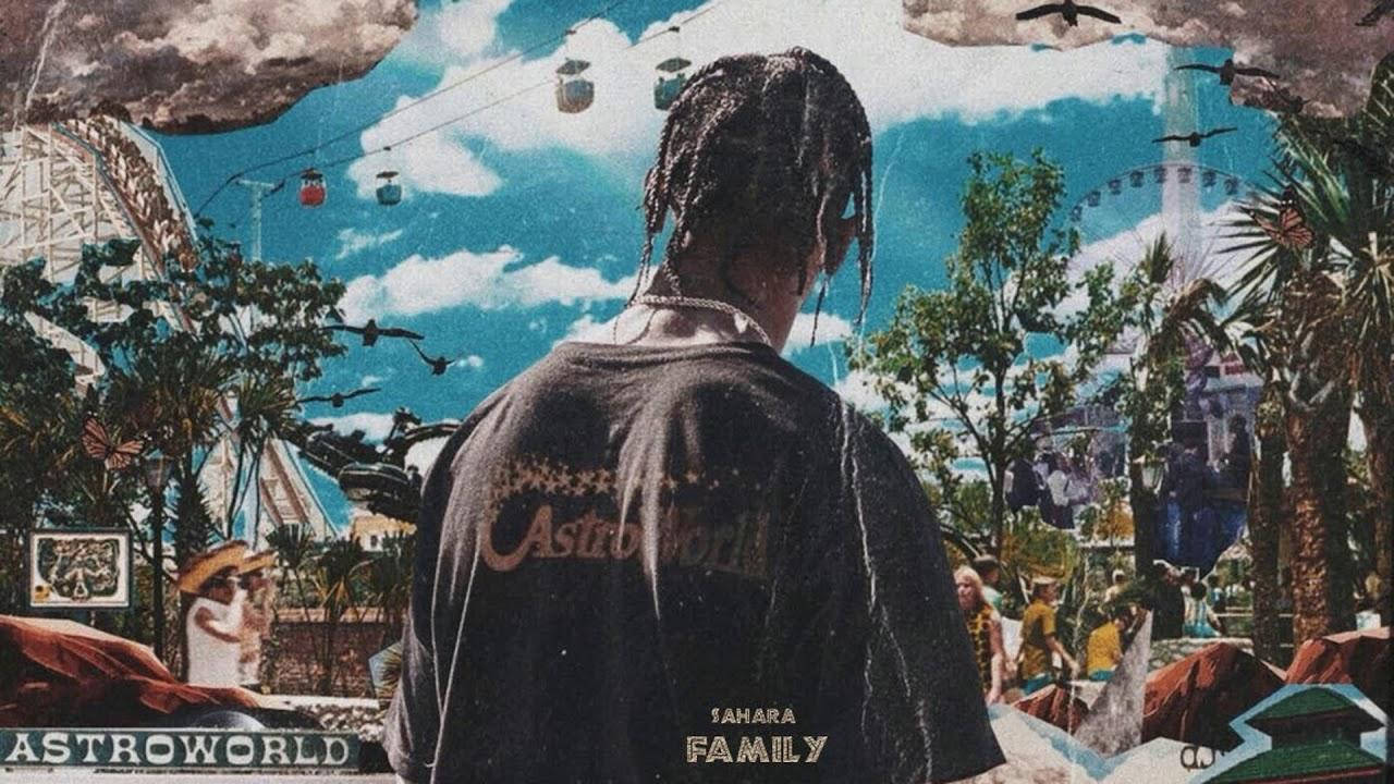 Travis Scott Astroworld, tropical theme park, surreal amusement park, HD Desktop Wallpaper