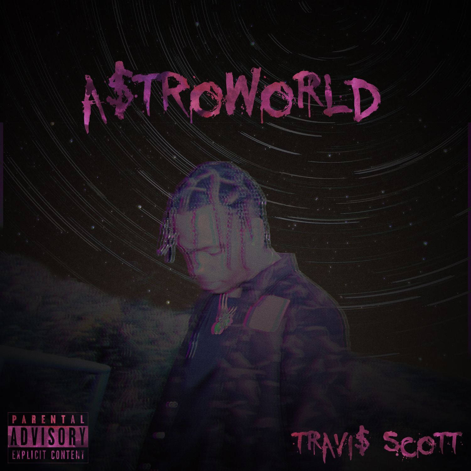 Travis Scott, Astroworld, dark cosmic setting, HD Desktop Wallpaper