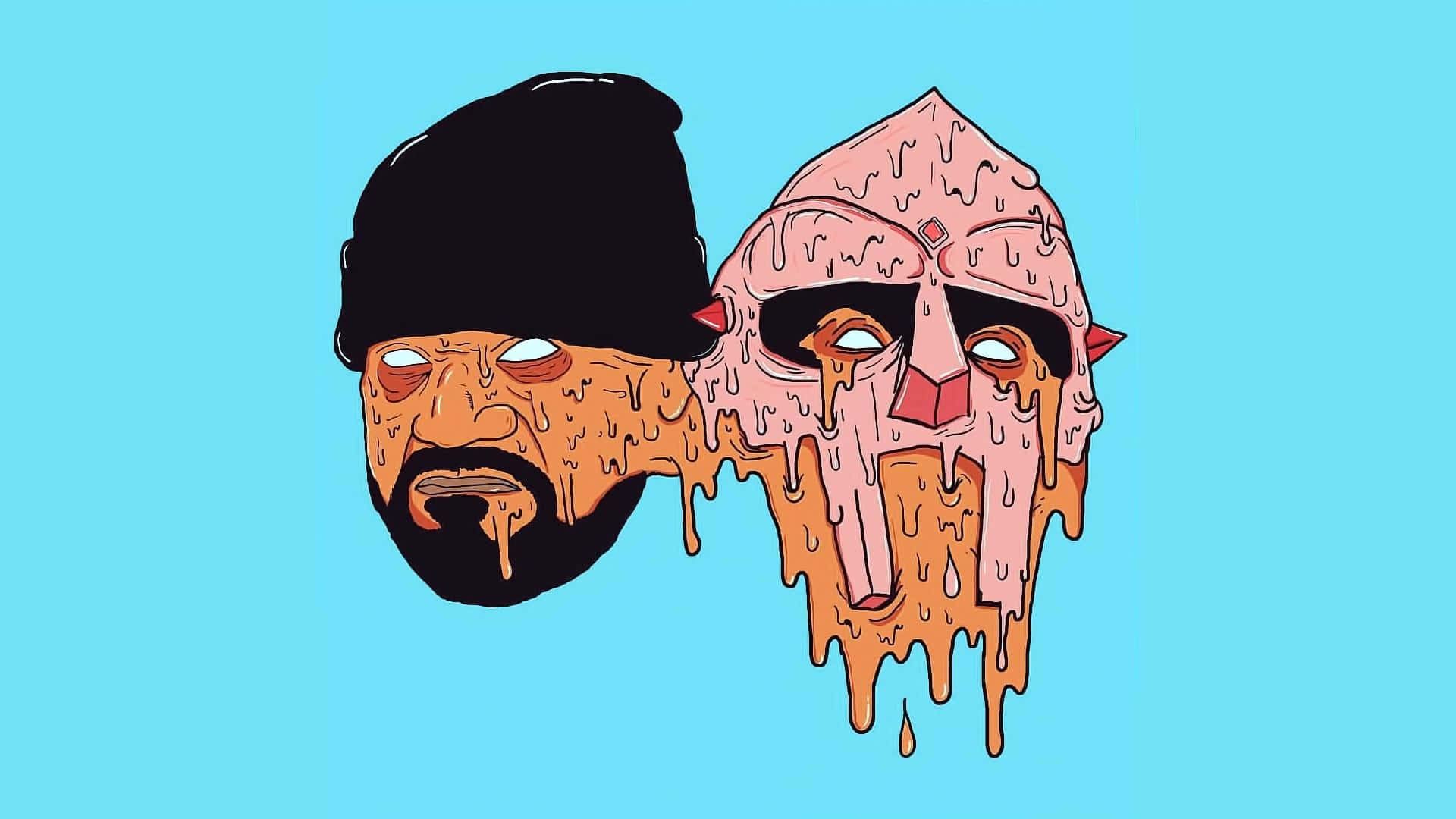 Travis Scott Cartoon, beanie, orange goo, Full HD Desktop Wallpaper