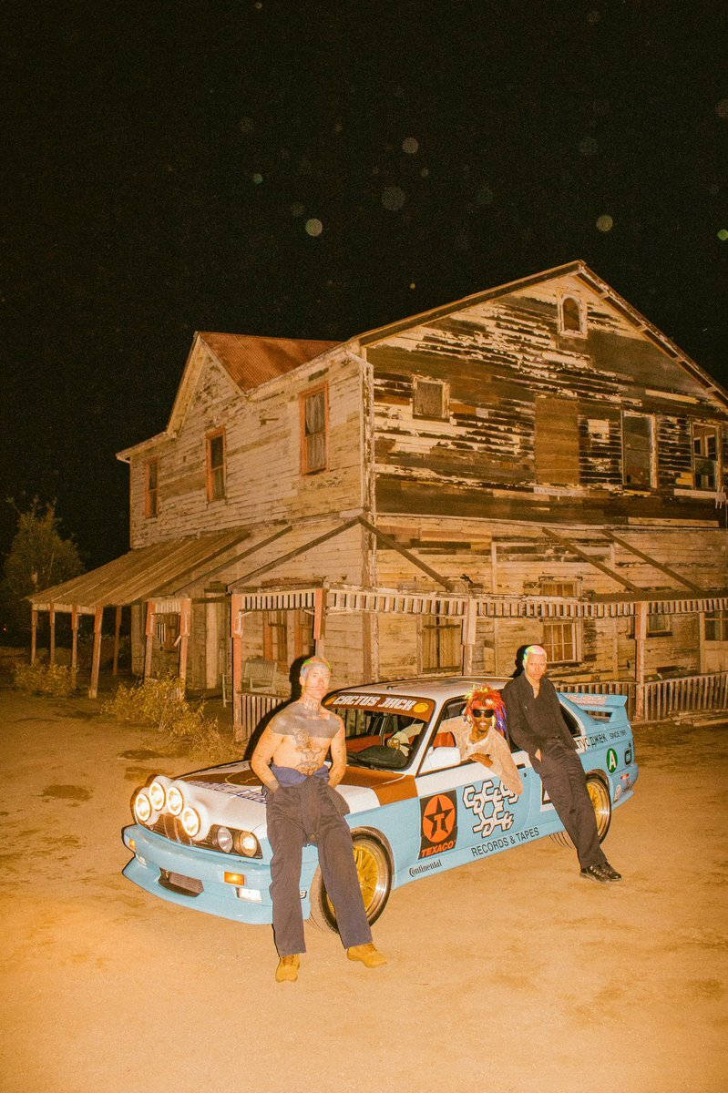 Travis Scott, vintage race car, dilapidated wooden house, SD Phone Wallpaper