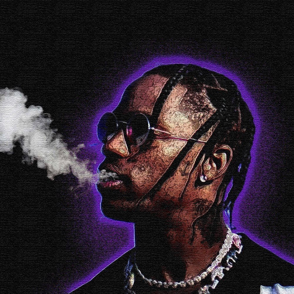 Travis Scott, sunglasses, smoke, SD Desktop Wallpaper