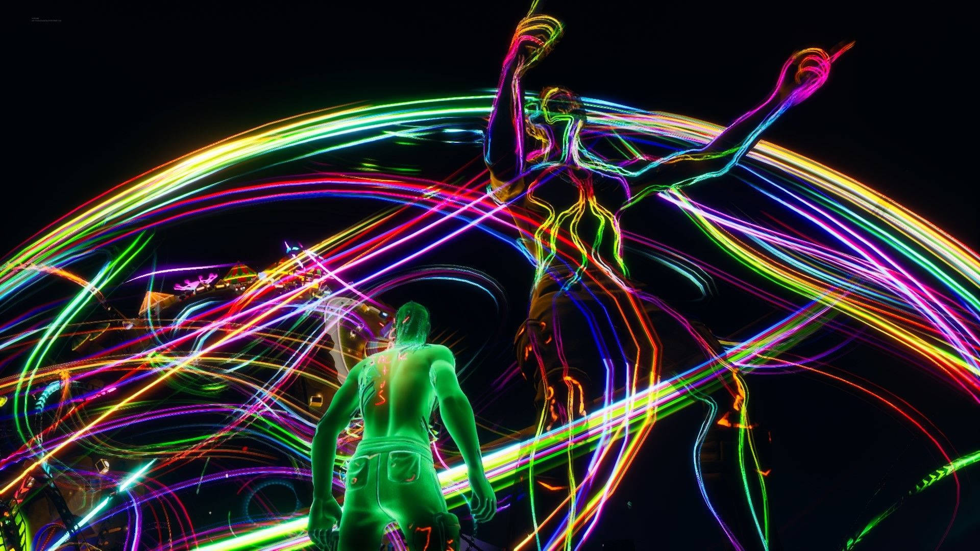 Travis Scott Fortnite, neon, rainbow, Full HD Desktop Wallpaper