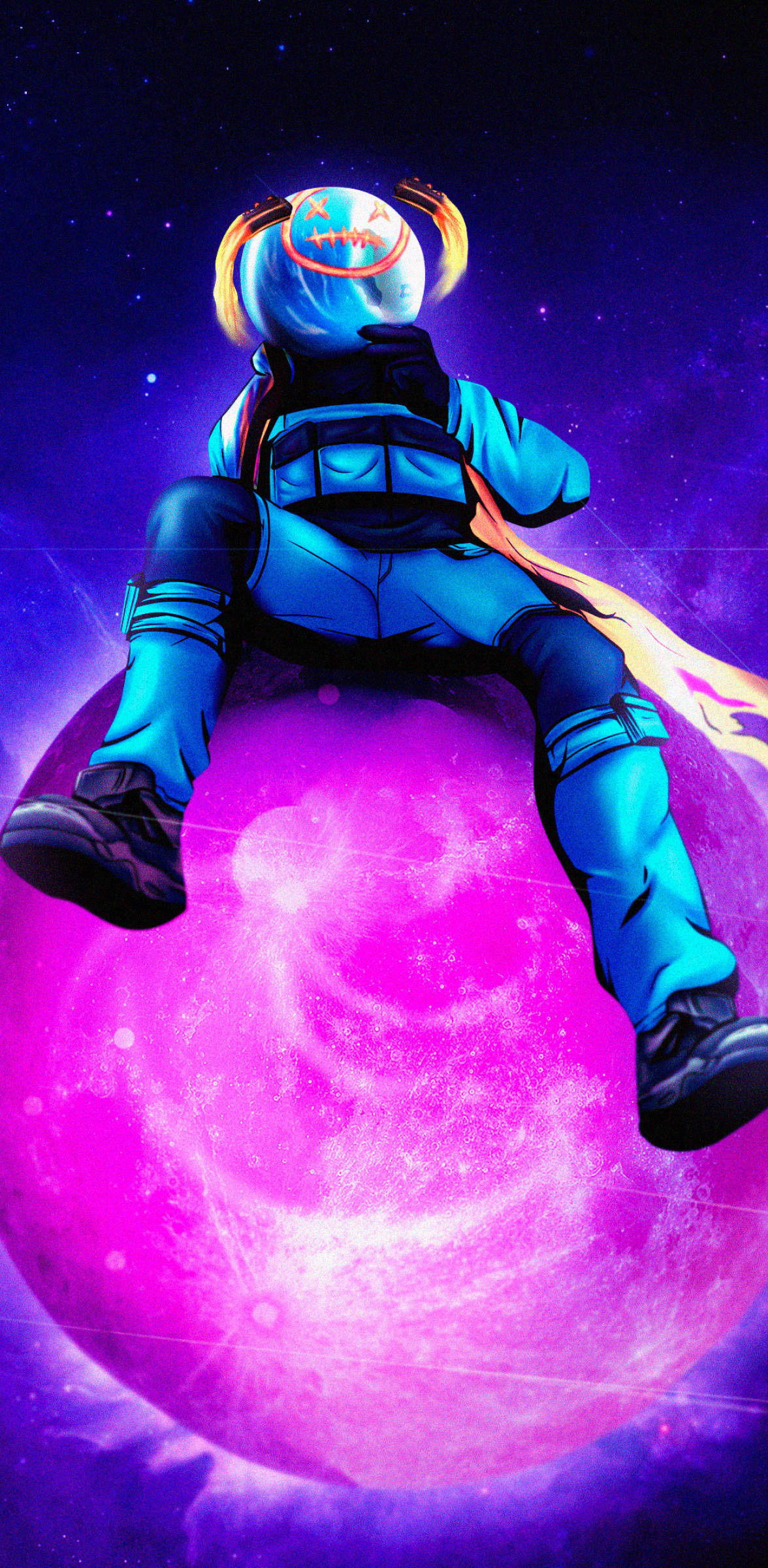 Travis Scott Fortnite, astronaut, glowing helmet, Full HD Phone Wallpaper