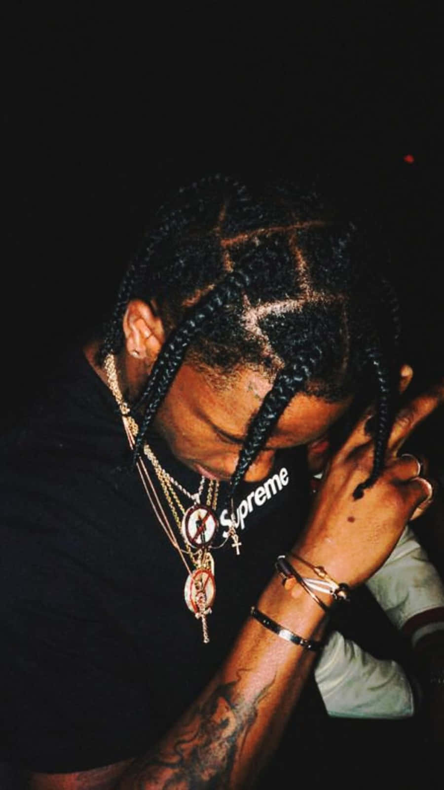 Travis Scott, iPhone, braided hair, HD Phone Wallpaper