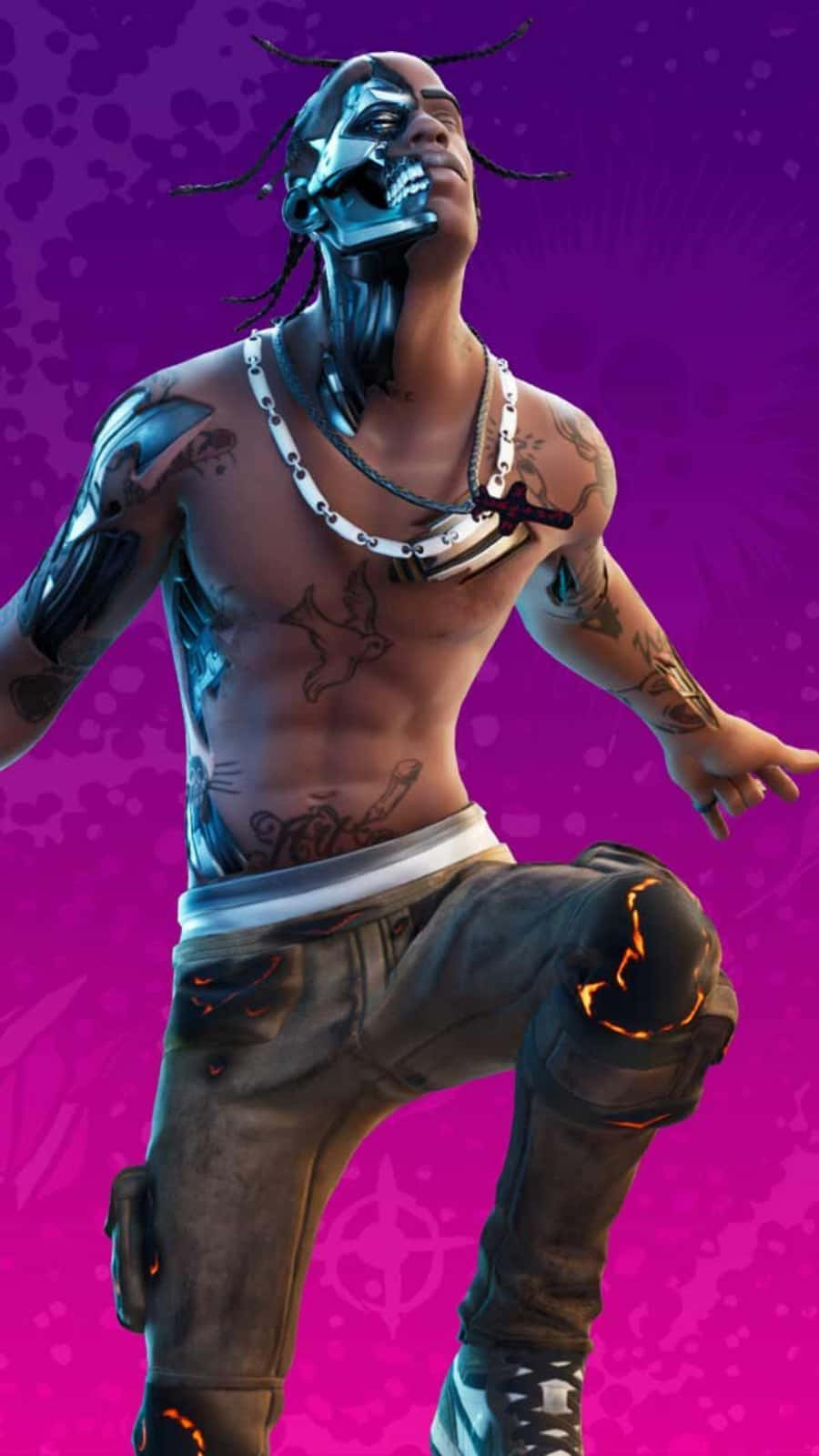 Travis Scott, iPhone, metallic skull mask, HD Phone Wallpaper