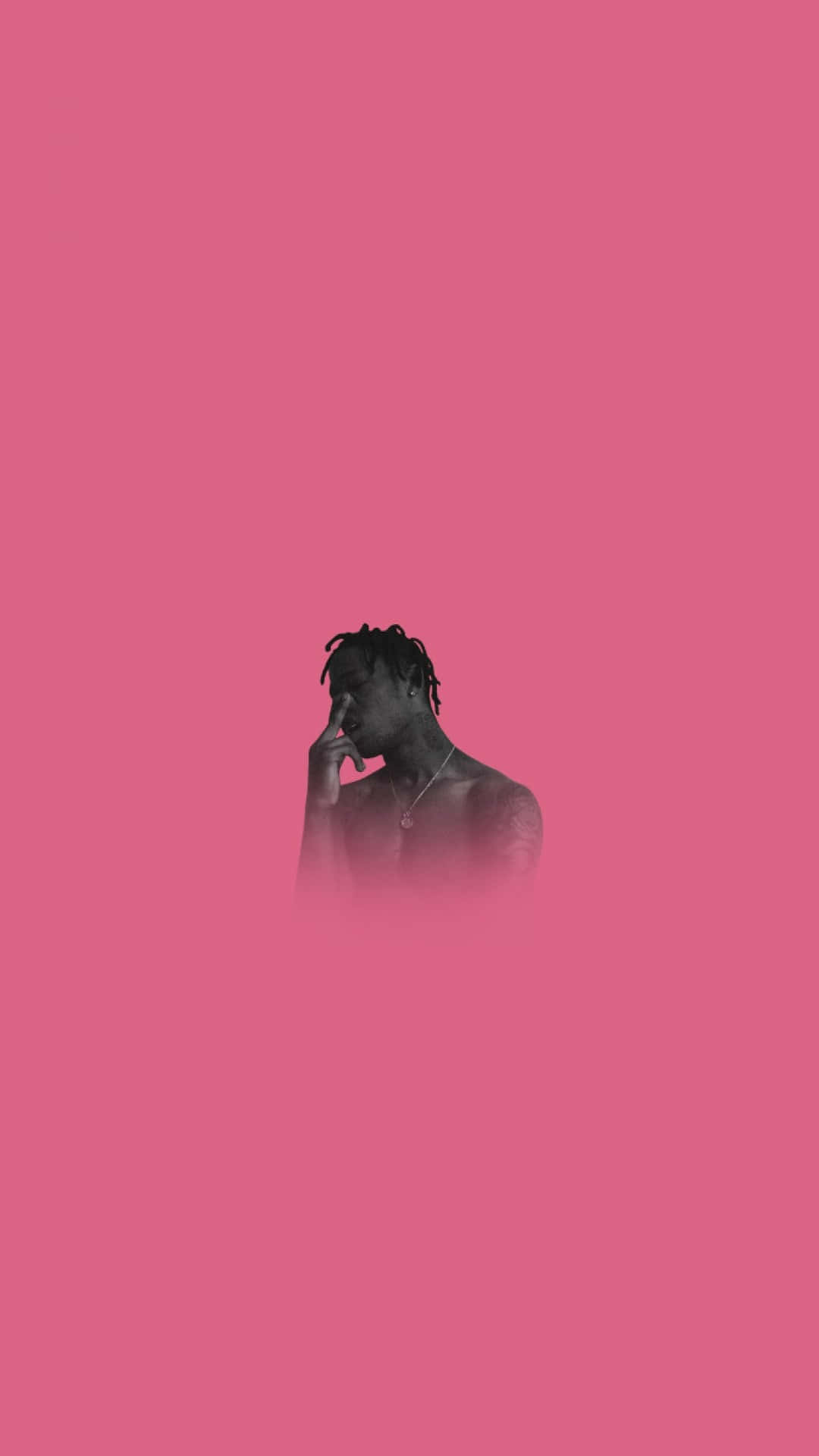 Travis Scott, iPhone, monochrome silhouette, Full HD Phone Wallpaper