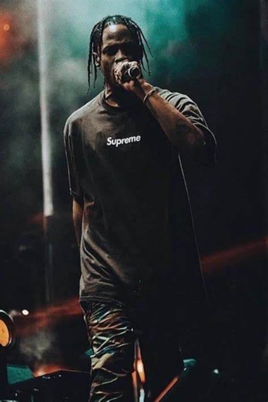 Travis Scott, iPhone, dreadlocks, HD Phone Wallpaper