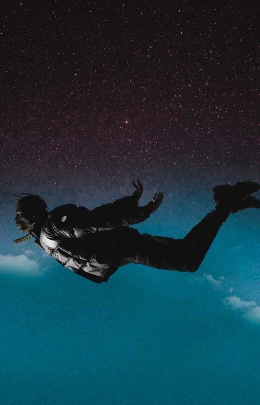 Travis Scott, iPhone, starry night sky, HD Phone Wallpaper