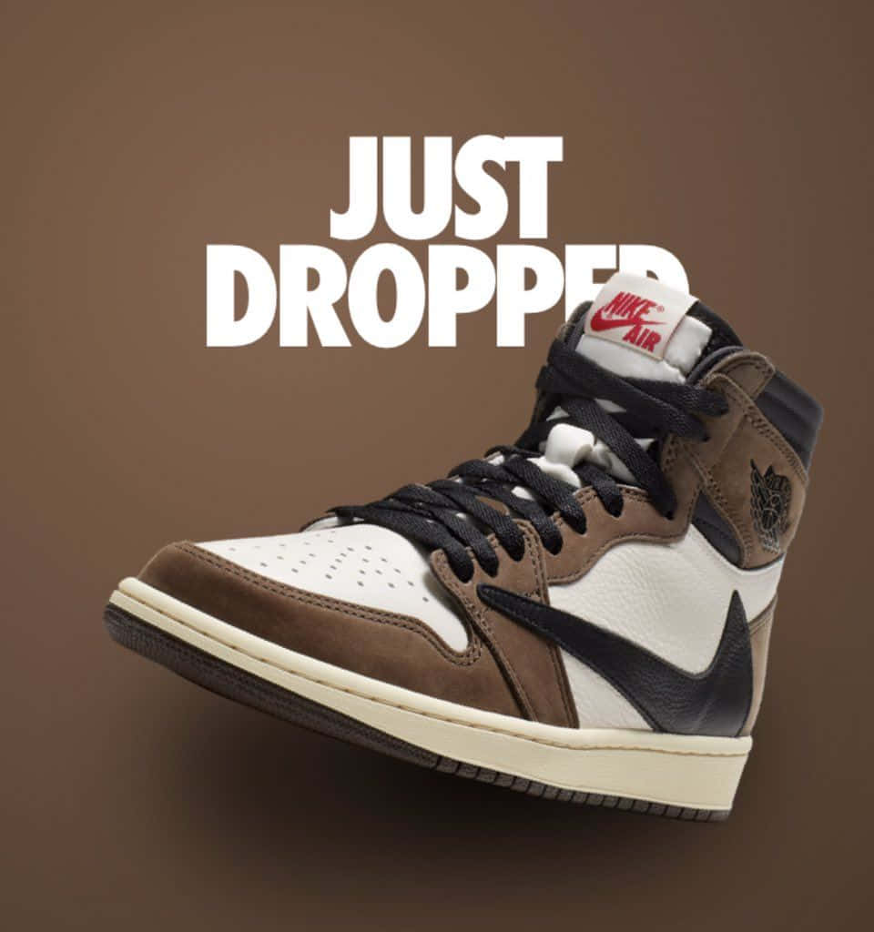 Travis Scott, Jordan 1, brown white and black, SD Phone Wallpaper