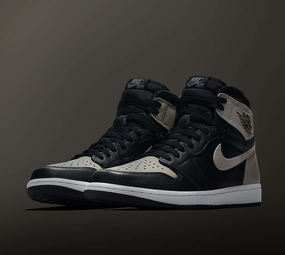 Travis Scott Jordan 1, black and beige, high-top sneakers, SD Desktop Wallpaper