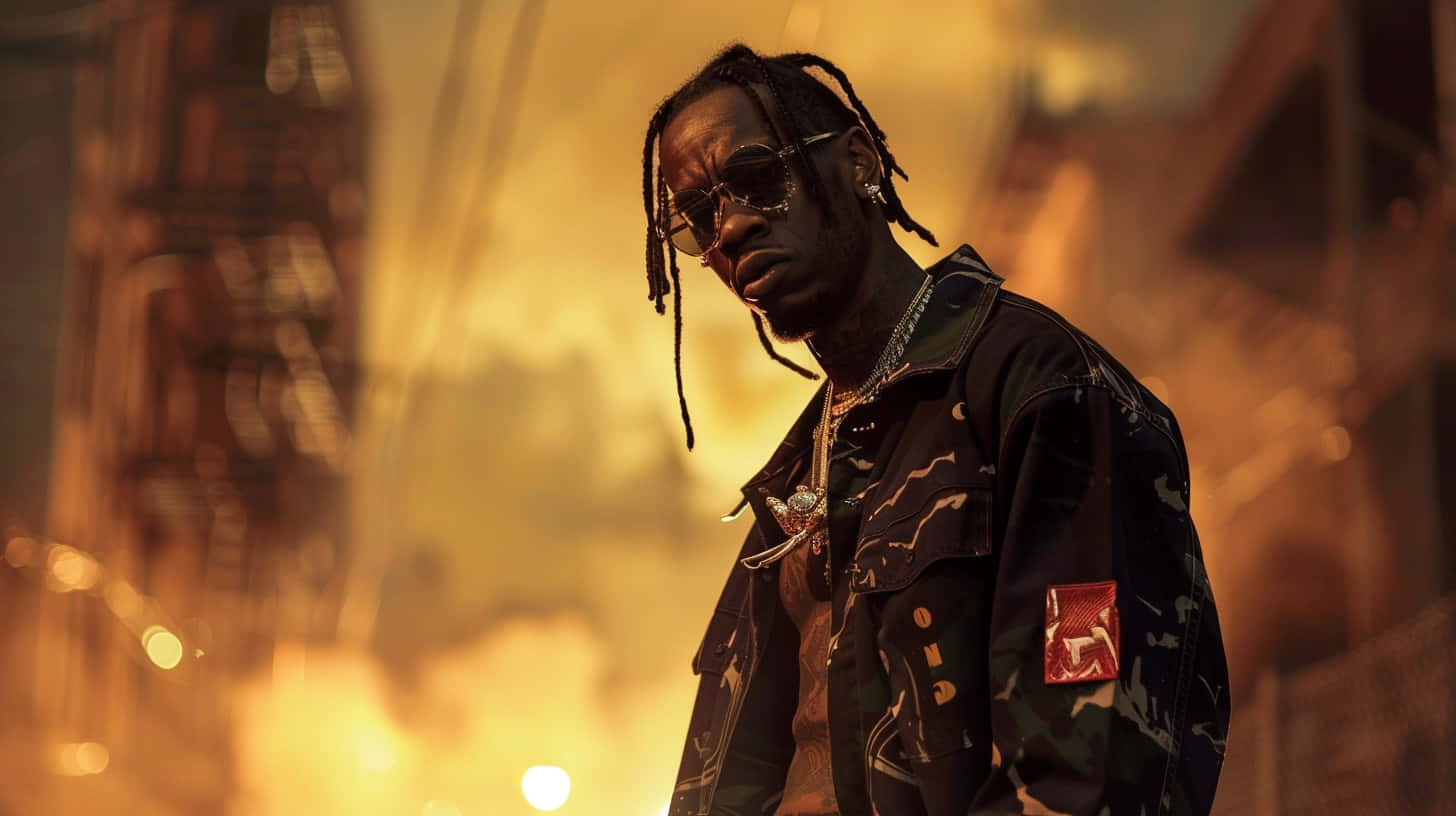 Travis Scott Utopia, dreadlocks, sunglasses, HD Desktop Wallpaper