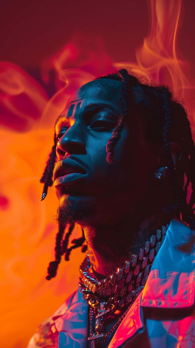 Travis Scott Utopia, braided hair, chains, HD Phone Wallpaper