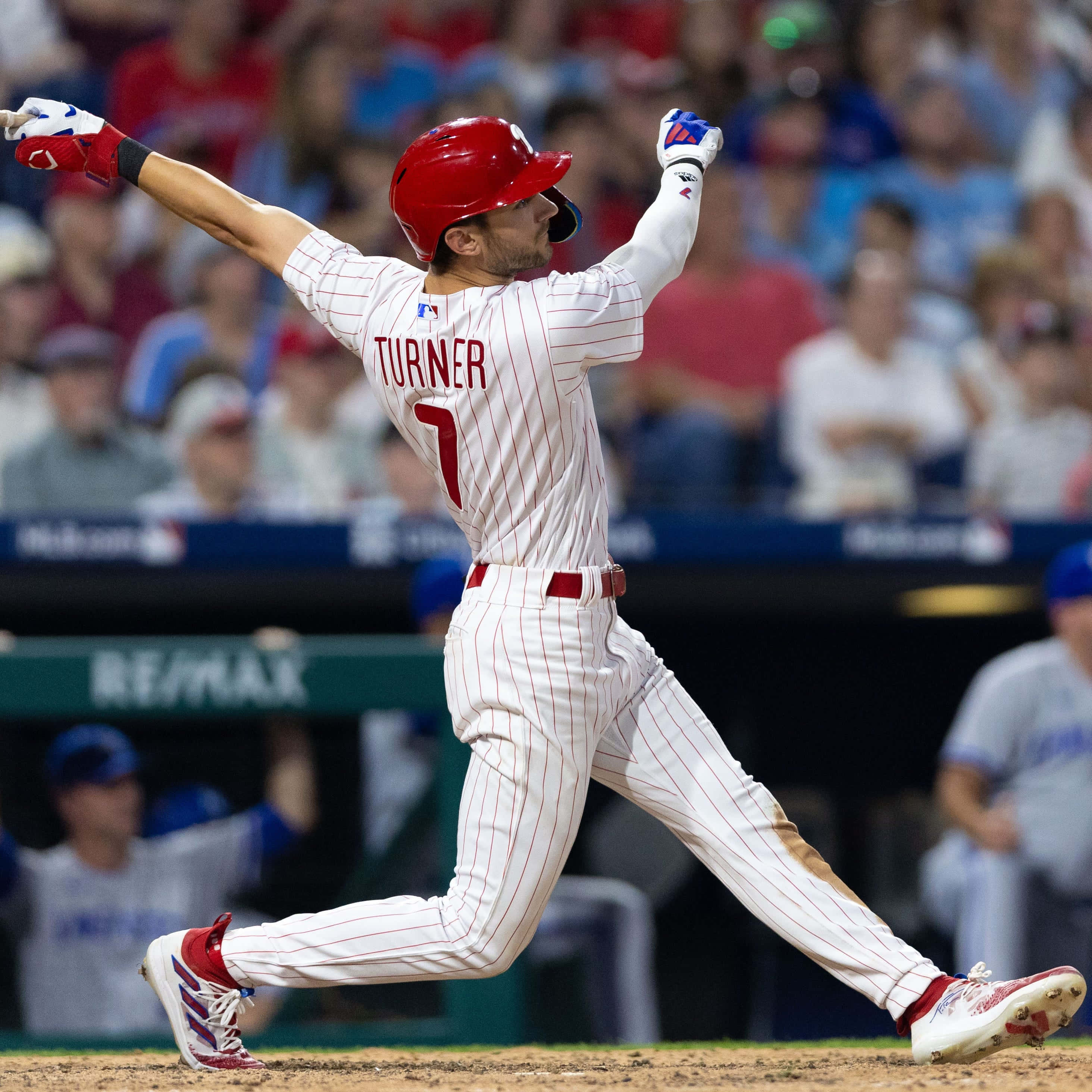 Trea Turner, Phillies, white pinstripe uniform, 2K Desktop Wallpaper