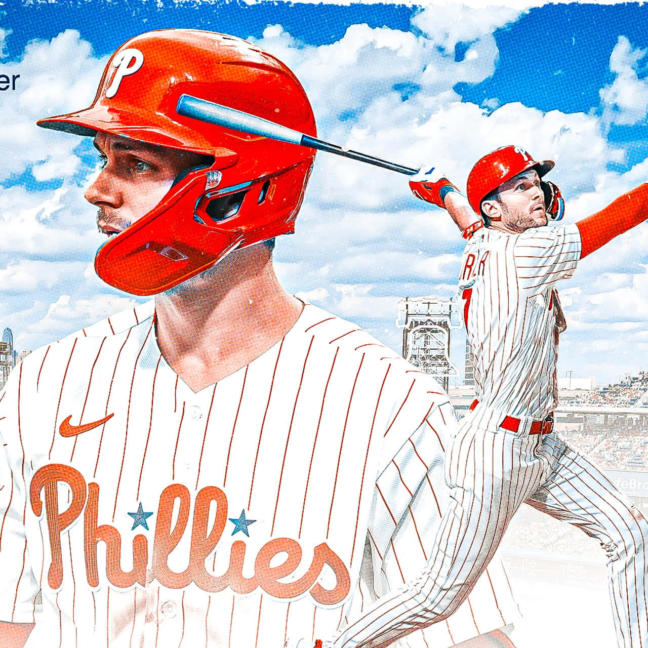 Trea Turner, Phillies, red helmet, HD Desktop Wallpaper