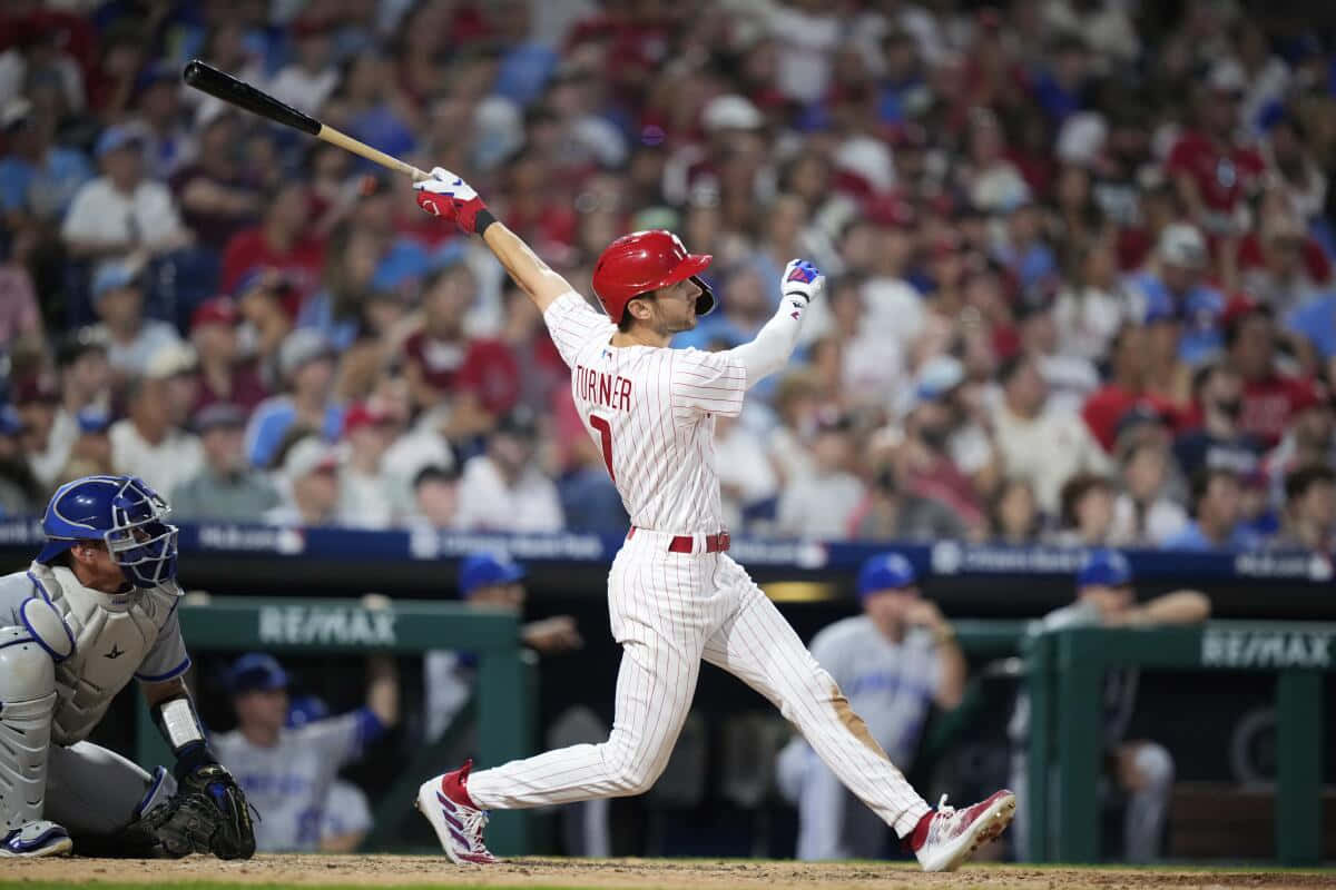 Trea Turner, Phillies, white pinstripe uniform, SD Desktop Wallpaper