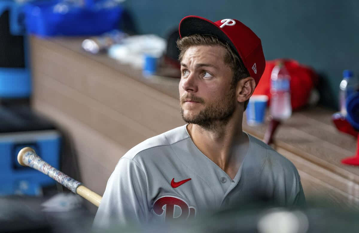 Trea Turner, Phillies, dugout, SD Desktop Wallpaper